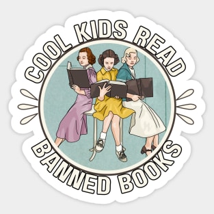 Cool Kids Read Banned Books Sticker